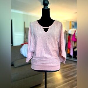 Guess vintage pink shimmer top size small